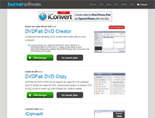 Tablet Screenshot of fr.burner-software.com